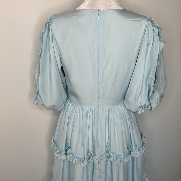 Rachel Parcell Ruffle Sleeve Dress Size XS Spring Baby Light Blue - Picture 8 of 16